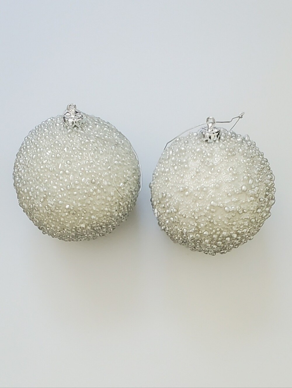 Pearlized Ball Christmas Tree Ornament - Set Of 2